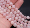 10MM Pink Madagascar Rose Quartz Gemstone Grade AA Round Loose Beads 7.5 inch Half Strand (80003892-B101)