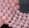 11MM Pink Madagascar Rose Quartz Gemstone Grade AAA Round Loose Beads 7.5 inch Half Strand (80003893-B101)