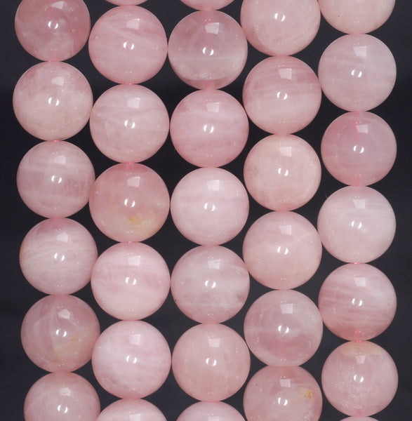 11MM Pink Madagascar Rose Quartz Gemstone Grade A Round Loose Beads 7.5 inch Half Strand (80003894-B101)