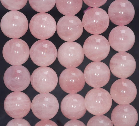 15-16MM Pink Madagascar Rose Quartz Gemstone Grade AAA Round Loose Beads 8 inch Half Strand (80003899-B101)