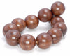 19MM Brown Lace Sandalwood Round Loose Beads 8 inch (80003905-W10)