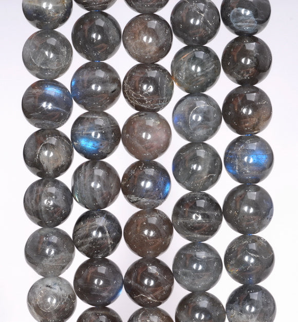 8MM Dark Blue Labradorite Gemstone Grade AA Round Loose Beads 7.5 inch Half Strand (80003914-B99)