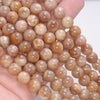 9MM Sunstone Gemstone Grade A Round Loose Beads 15.5 inch Full Strand (80003916-B100)