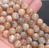 11-12MM Sunstone Gemstone Grade A Round Loose Beads 15.5 inch Full Strand (80003919-B100)