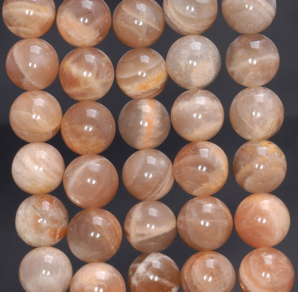 11-12MM Sunstone Gemstone Grade A Round Loose Beads 15.5 inch Full Strand (80003919-B100)