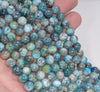 6-7MM White Blue Apatite Gemstone Round Loose Beads 15.5 inch Full Strand (80003922-B98)