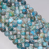 6-7MM White Blue Apatite Gemstone Round Loose Beads 15.5 inch Full Strand (80003922-B98)