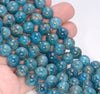 9MM Dark Blue Apatite Gemstone Round Loose Beads 7.5 inch Half Strand (80003930-B104)