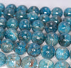 9MM Dark Blue Apatite Gemstone Round Loose Beads 7.5 inch Half Strand (80003930-B104)