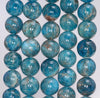 9MM Dark Blue Apatite Gemstone Round Loose Beads 7.5 inch Half Strand (80003930-B104)