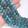 9MM Blue Apatite Gemstone Grade AB Round Loose Beads 15 inch Full Strand (80003931-B104)