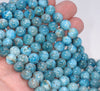 9-10MM Light Blue Apatite Gemstone Grade AB Round Loose Beads 7.5 inch Half Strand (80003934-B104)