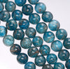 10MM Dark Blue Apatite Gemstone Grade A Round Loose Beads 7.5 inch Half Strand (80003936-B104)