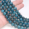 11MM Dark Blue Apatite Gemstone Grade A Round Loose Beads 7.5 inch Half Strand (80003944-B104)