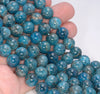 11MM Dark Blue Apatite Gemstone Grade AB Round Loose Beads 7.5 inch Half Strand (80003946-B104)