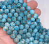 11MM Light Blue Apatite Gemstone Grade AB Round Loose Beads 7.5 inch Half Strand (80003947-B104)