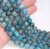 11MM Blue Apatite Gemstone Grade AB Round Loose Beads 15 inch Full Strand (80003948-B104)