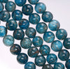 11-12MM Dark Blue Apatite Gemstone Grade A Round Loose Beads 7.5 inch Half Strand (80003951-B104)