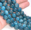 12MM Dark Blue Apatite Gemstone Grade A Round Loose Beads 7.5 inch Half Strand (80003957-B105)