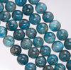 12MM Dark Blue Apatite Gemstone Grade A Round Loose Beads 7.5 inch Half Strand (80003958-B105)