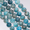 12MM Blue Apatite Gemstone Grade AB Round Loose Beads 15.5 inch Full Strand (80003962-B105)