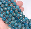 12-13MM Dark Blue Apatite Gemstone Grade AB Round Loose Beads 7.5 inch Half Strand (80003966-B105)