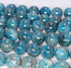 12-13MM Dark Blue Apatite Gemstone Grade AB Round Loose Beads 7.5 inch Half Strand (80003966-B105)