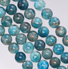 12-13MM Blue Apatite Gemstone Grade AB Round Loose Beads 7.5 inch Half Strand (80003968-B105)