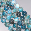 10MM White Blue Apatite Gemstone Round Loose Beads 7.5 inch Half Strand (80003986 H-B99)