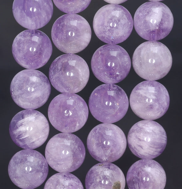 14MM Lavender Amethyst Gemstone Grade A Round Loose Beads 7.5 inch Half Strand (80003996 H-B106)