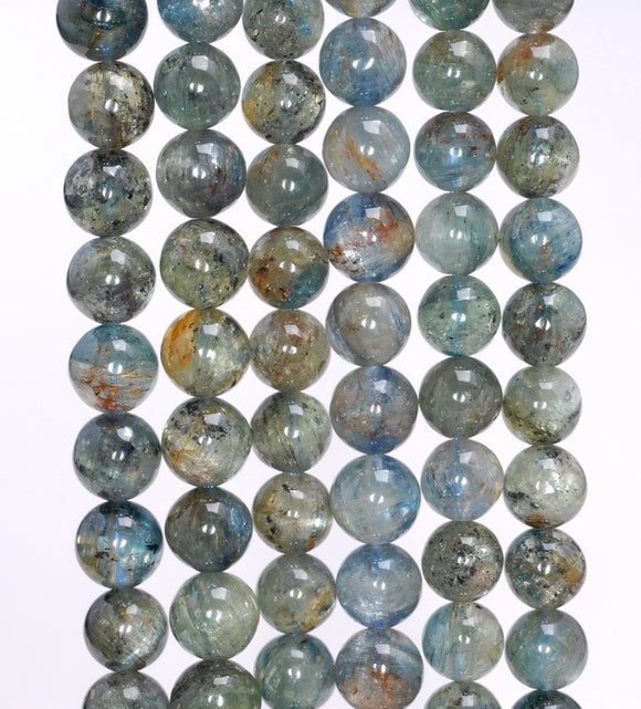 5-6MM Inclusion Kyanite Gemstone Round Loose Beads 15.5 inch Full Strand (80003999-A174)