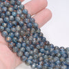 5-6MM Dark Blue Kyanite Gemstone Round Loose Beads 15.5 inch Full Strand (80004000-A174)