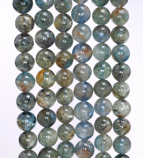 6MM Inclusion Kyanite Gemstone Round Loose Beads 15.5 inch Full Strand (80004002-A174)