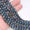 7MM Dark Blue Kyanite Gemstone Round Loose Beads 15.5 inch Full Strand (80004009-A174)