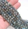 7-8MM Inclusion Kyanite Gemstone Round Loose Beads 15.5 inch Full Strand (80004012-A174)