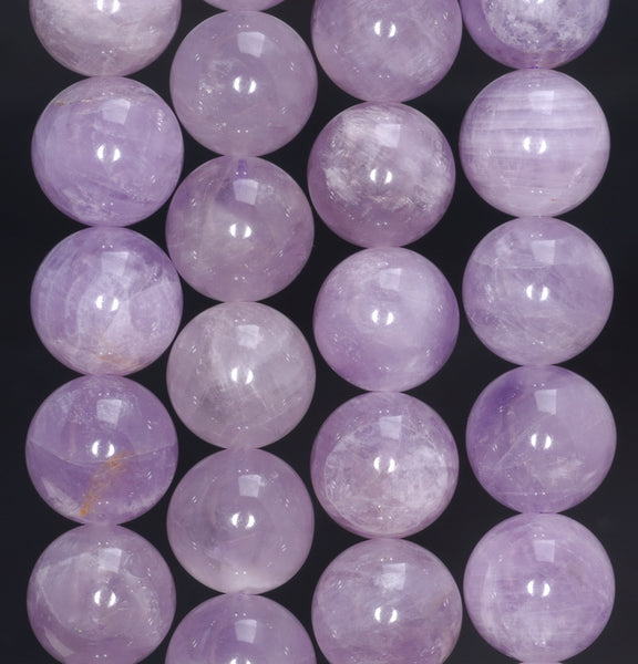 12-13MM Lavender Amethyst Gemstone Grade A Round Loose Beads 7.5 inch Half Strand (80004024-B106)