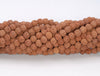 5-6MM Natural Rudraksha Bodhi Seed Round Loose Beads 21 inch (80004027-W11)