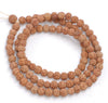 5-6MM Natural Rudraksha Bodhi Seed Round Loose Beads 21 inch (80004028-W11)