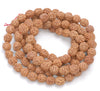 9-10MM Natural Rudraksha Bodhi Seed Round Loose Beads 38 inch (80004033-W11)