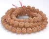 10-11MM Natural Rudraksha Bodhi Seed Round Loose Beads 46 inch (80004034-W11)