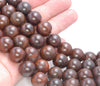 15MM Red Sandalwood Round Loose Beads 8 inch (80004036-W11)