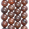 15MM Red Sandalwood Round Loose Beads 8 inch (80004036-W11)