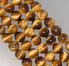 8MM Tiger Eye Gemstone Grade A Round Loose Beads 7.5 inch Half Strand (80004044 H-B107)