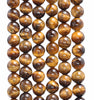 8MM Tiger Eye Gemstone Grade AB Round Loose Beads 15.5 inch Full Strand (80004045-B107)