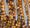 8MM Tiger Eye Gemstone Grade B Faceted Round Loose Beads 7.5 inch Half Strand (80004049 H-B107)