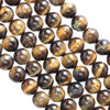 12MM Tiger Eye Gemstone Grade AB Round Loose Beads 7.5 inch Half Strand (80004055 H-B108)