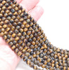 6MM Tiger Eye Gemstone Grade A Round Loose Beads 15 inch Full Strand (80004059-B108)