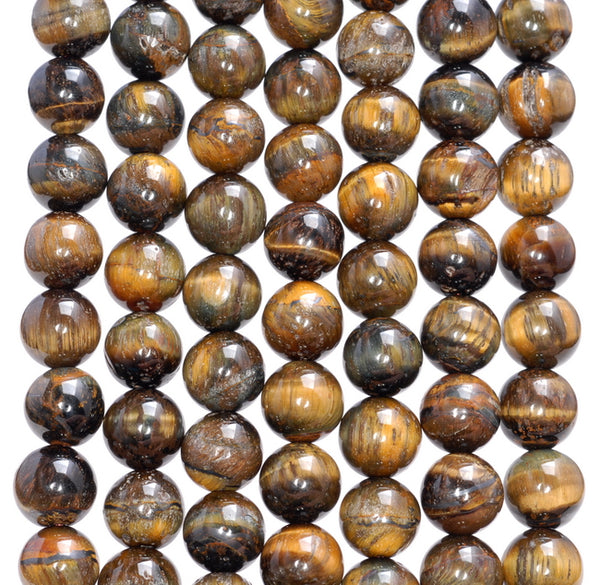 8MM Tiger Eye Gemstone Grade B Round Loose Beads 7.5 inch Half Strand (80004060 H-B108)