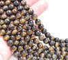 8MM Tiger Eye Gemstone Grade A Round Loose Beads 7.5 inch Half Strand (80004061 H-B108)