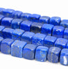 9-10MM Lapis Lazuli Gemstone Grade AAA Cube Loose Beads 7 inch Half Strand (80004069-B106)